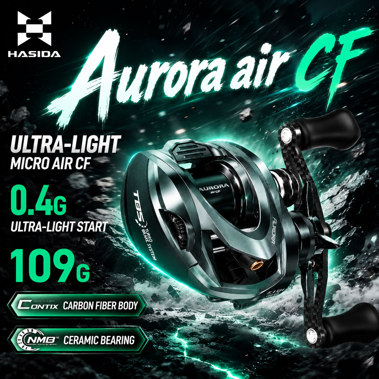 Daiwa Reel Bg - Reel Pancing Baitcasting HASIDA Aurora AirCF