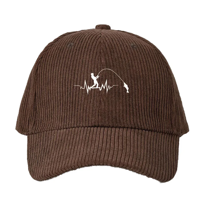 Fishing Hat - Topi Baseball Corduroy yang Dapat Disesuaikan,