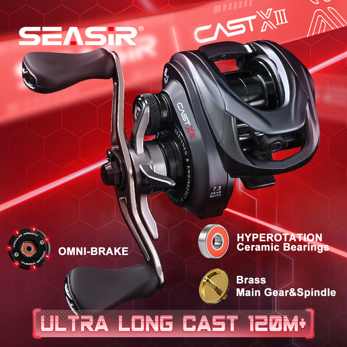 Reel Baitcasting SEASIR CAST-X - Abu Garcia Reel Max ulasan dan harga