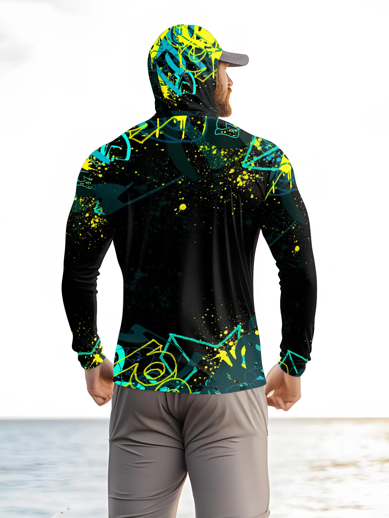 Hoodie Pancing Pria UPF50+ den - Fishing Hoodie ulasan dan harga