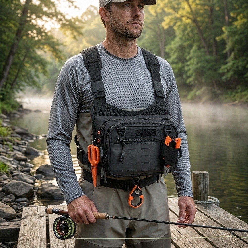 Ransel Rompi untuk Memancing d - Fishing Vest ulasan dan harga