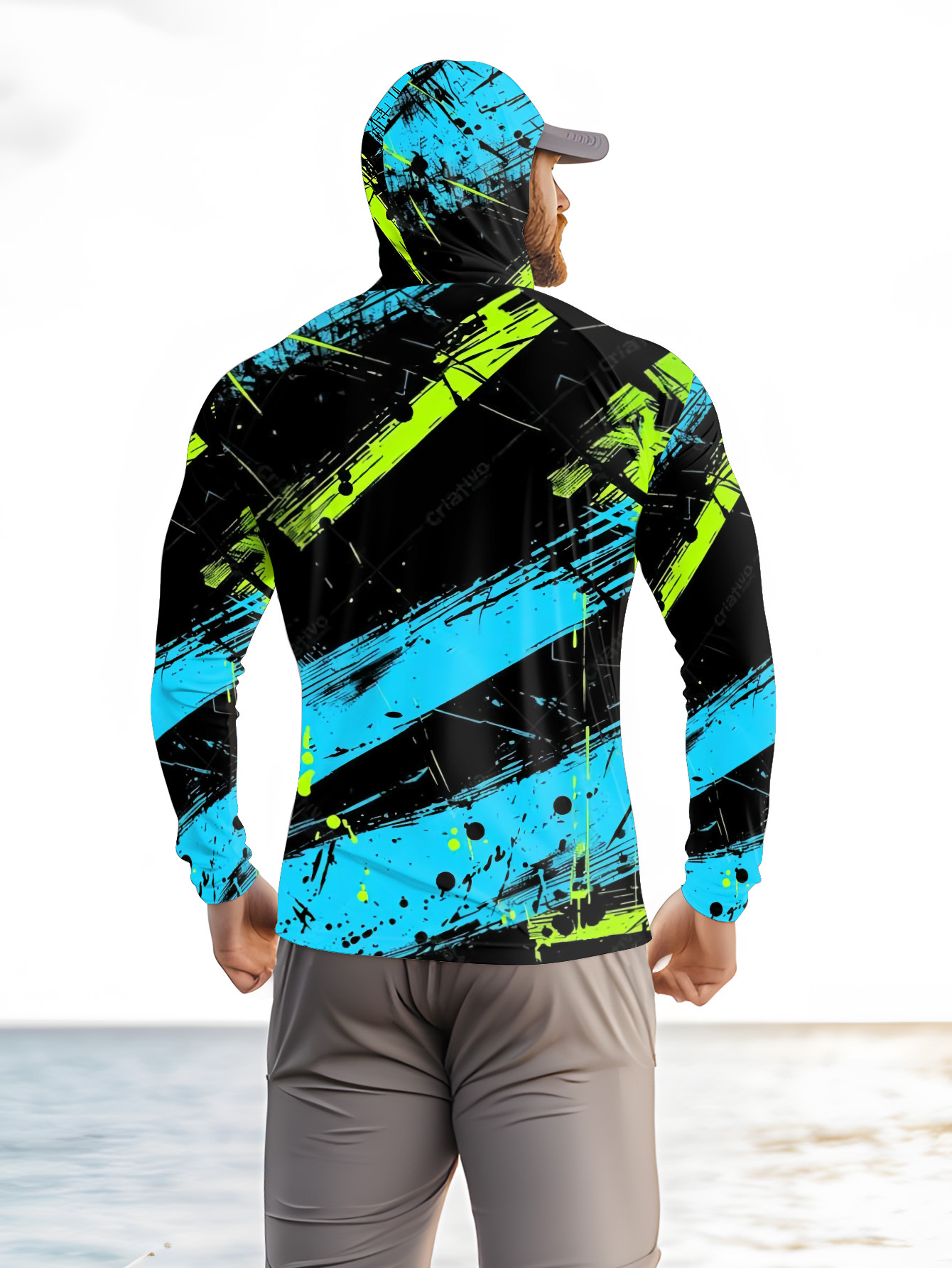Hoodie Pancing Pria Lengan Pan - Fishing Hoodie ulasan dan harga