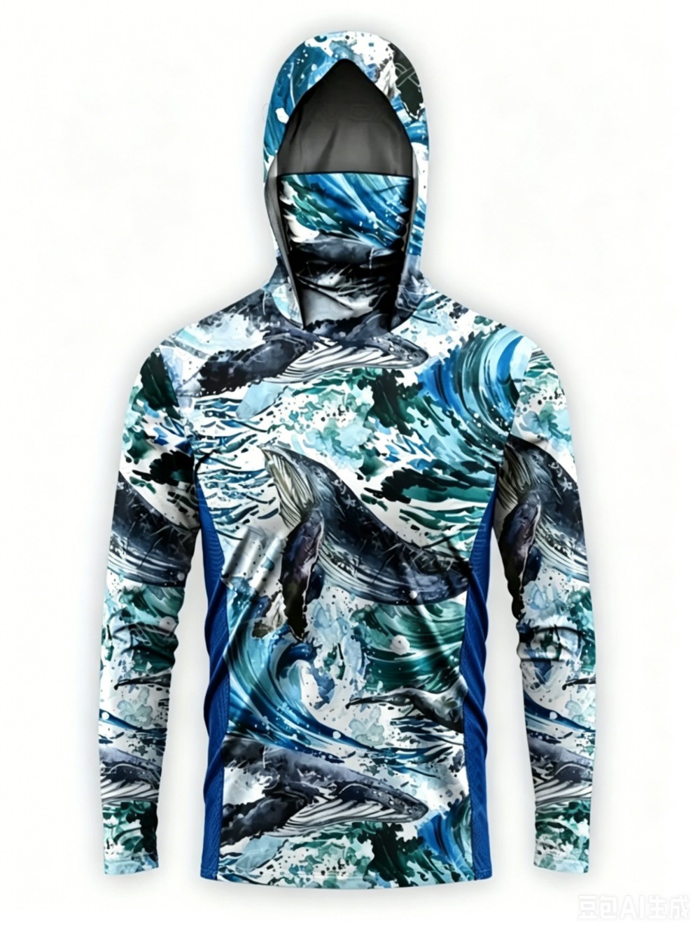 Hoodie Pancing Pria Lengan Pan - Fishing Mask Sun Protection ulasan dan harga