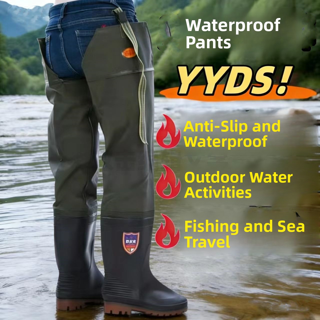 Sepatu Bot Hujan Setinggi Lutu - Fishing Pants Waterproof ulasan dan harga